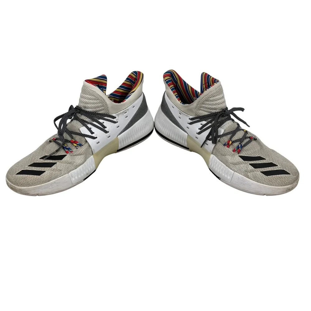 Adidas Dame Lillard 3 Basketball Shoes Mens 14.5 White Black  display picture 2